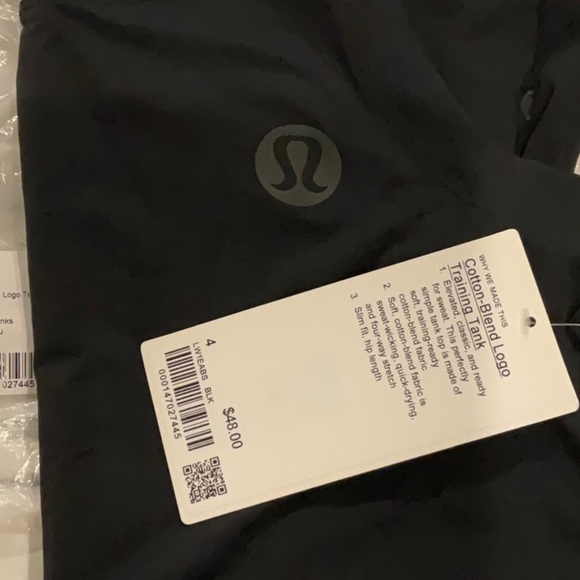 🍋Lululemon-cotton blend logo  training tank - Picture 5 of 5